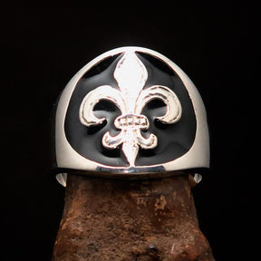 Knights Templar Ring - Knight Fleur De Lis Sterling Silver