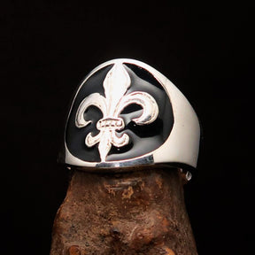Knights Templar Ring - Knight Fleur De Lis Sterling Silver