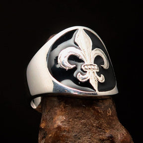 Knights Templar Ring - Knight Fleur De Lis Sterling Silver