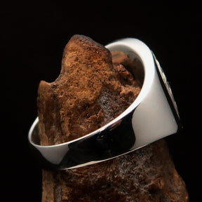 Knights Templar Ring - Polished Cross Sterling Silver