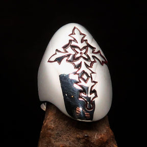Knights Templar Ring - Red Cross Sterling Silver