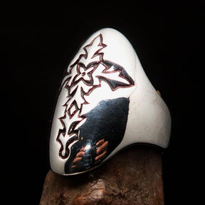 Knights Templar Ring - Red Cross Sterling Silver