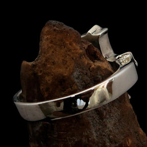 Knights Templar Ring - Silver & Black Cross Sterling Silver