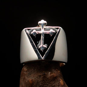 Knights Templar Ring - Silver Cross Sterling Silver