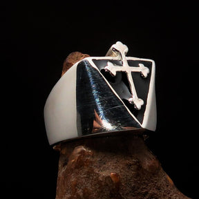 Knights Templar Ring - Silver Cross Sterling Silver