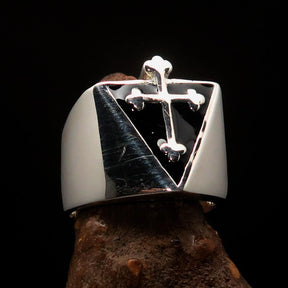 Knights Templar Ring - Silver Cross Sterling Silver