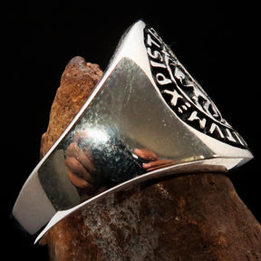 Knights Templar Ring - Sterling Silver Sigillum MilItum XPISTI