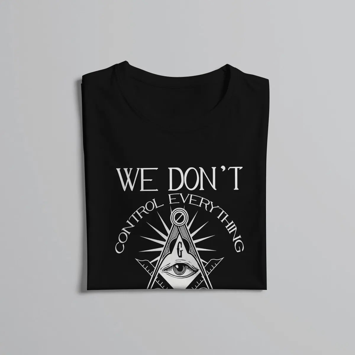 Knights Templar T-shirt - Printed Black Polyester - Bricks Masons