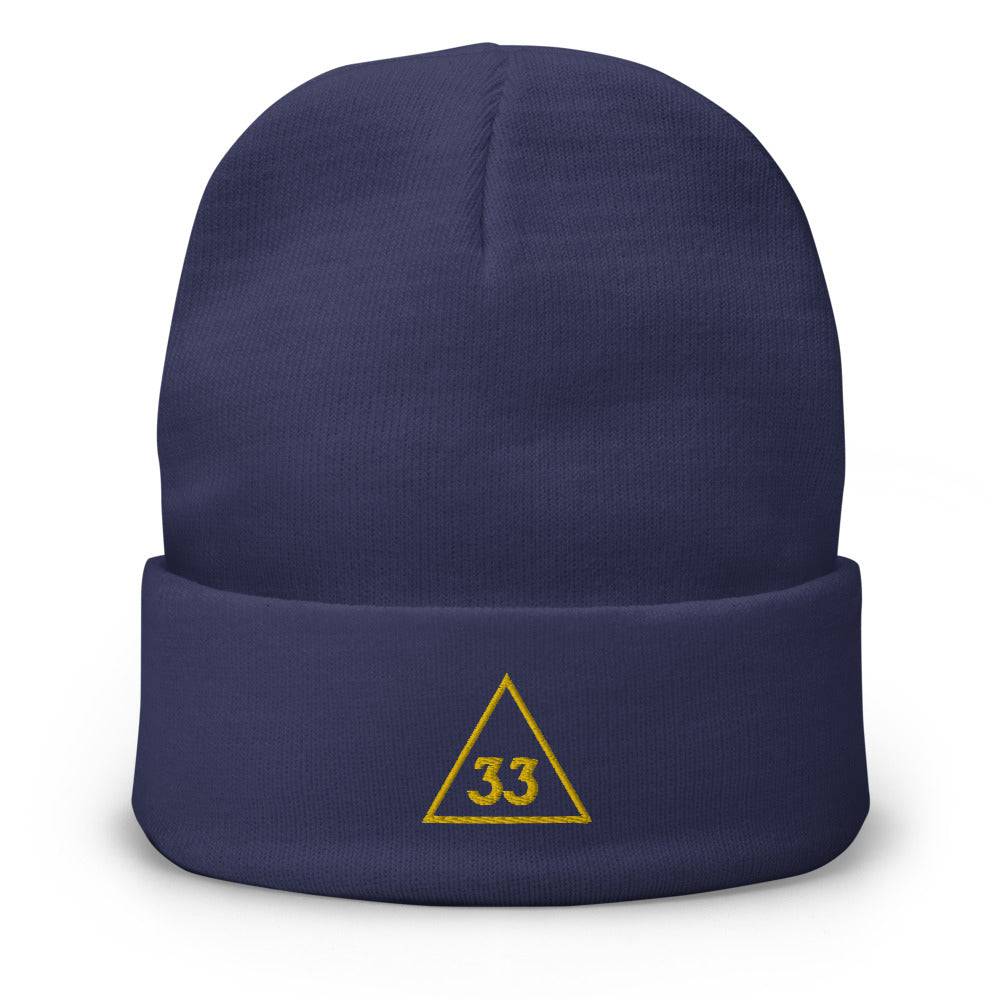 33rd Degree Scottish Rite Beanie - Golden Embroidery