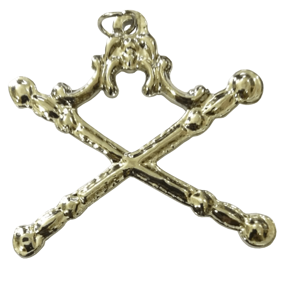 Marshal Blue Lodge Officer Collar Jewel - Silver Metal - Bricks Masons
