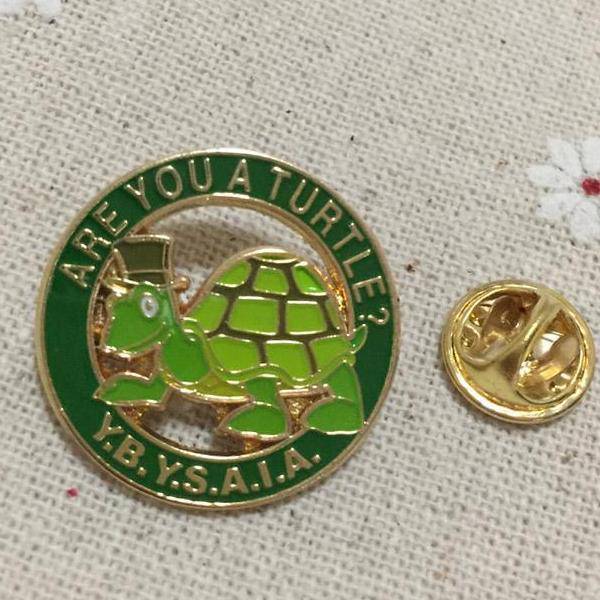 Masonic Lapel Pin - Are you a turtle Y.B.Y.S.A.I.A. - Bricks Masons