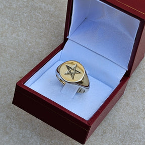 Masonic Ring - 9K Gold Pentagram