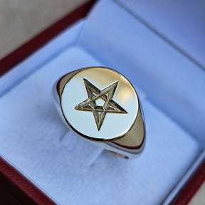 Masonic Ring - 9K Gold Pentagram