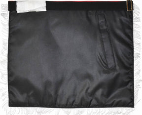 Master Mason Blue Lodge Apron - Red Machine Embroidery - Bricks Masons