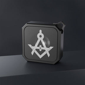 Master Mason Blue Lodge Bluetooth Speaker - Black with Square & Compass G - Bricks Masons