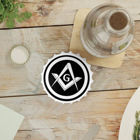 Master Mason Blue Lodge Bottle Opener - Square & Compass G - Bricks Masons