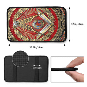 Master Mason Blue Lodge Car Armrest - Square and Compass G - Bricks Masons