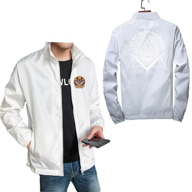 Master Mason Blue Lodge Jacket - Brothers Keeper Square & Compass G (Multiple Colors) - Bricks Masons