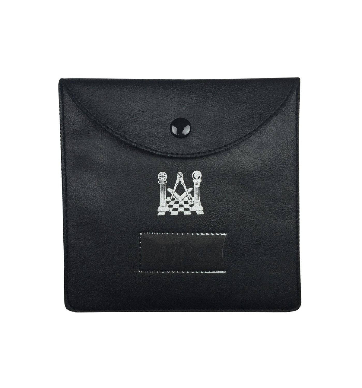 Master Mason Blue Lodge Jewels Case - Medium Black Imitation Leather - Bricks Masons