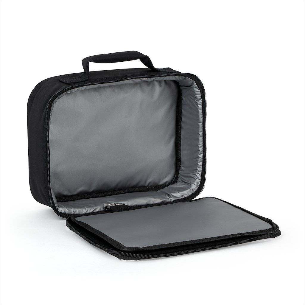 Master Mason Blue Lodge Lunch Bag - Black Base with Square & Compass G - Bricks Masons