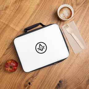 Master Mason Blue Lodge Lunch Bag - Square & Compass G in Black - Bricks Masons