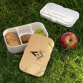 Master Mason Blue Lodge Lunch Box - Square & Compass All Seeing Eye - Bricks Masons