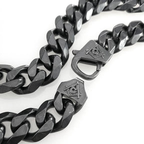 Master Mason Blue Lodge Necklace - Discrete Chain Silver - Bricks Masons