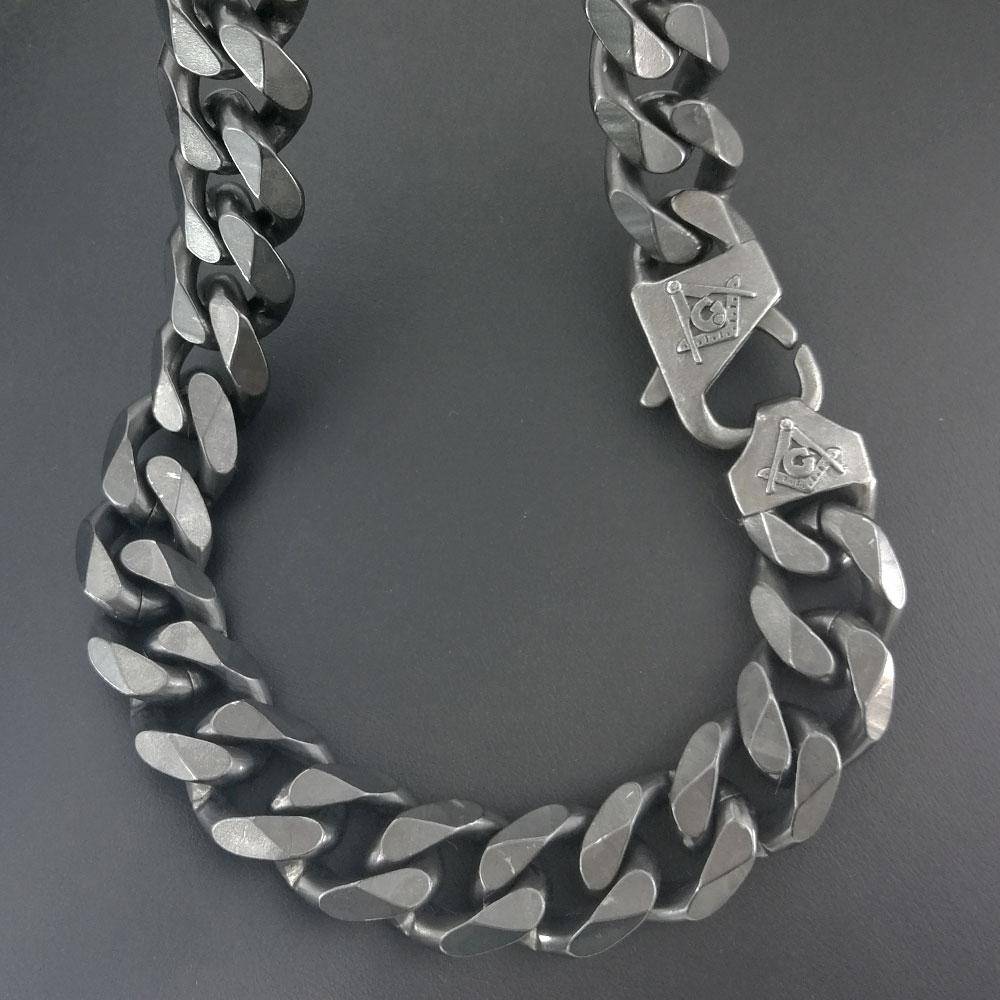 Master Mason Blue Lodge Necklace - Discrete Chain Silver - Bricks Masons
