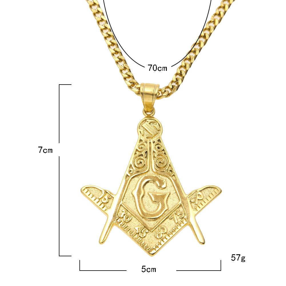Master Mason Blue Lodge Necklace - Square Compass G - Bricks Masons