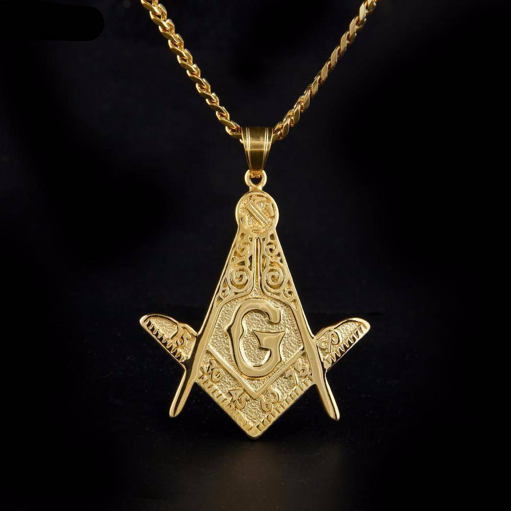 Master Mason Blue Lodge Necklace - Square Compass G - Bricks Masons