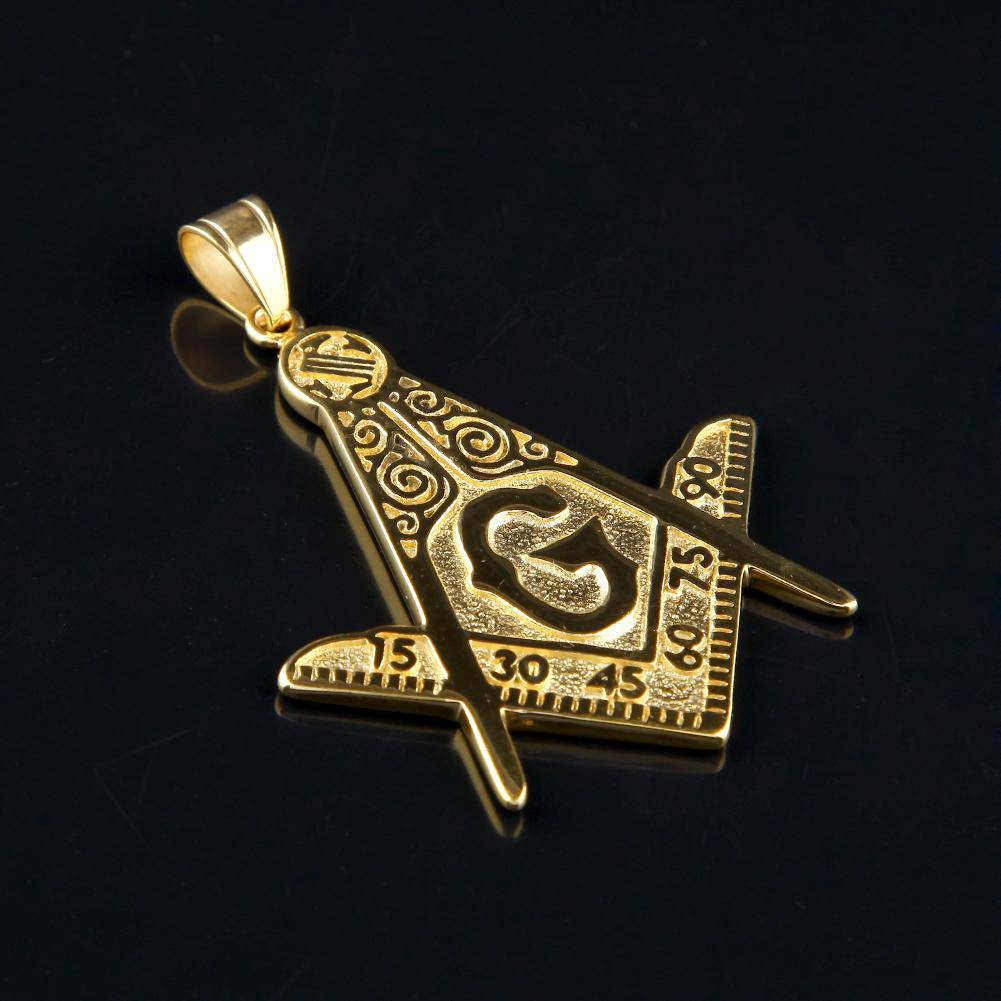 Master Mason Blue Lodge Necklace - Square Compass G - Bricks Masons