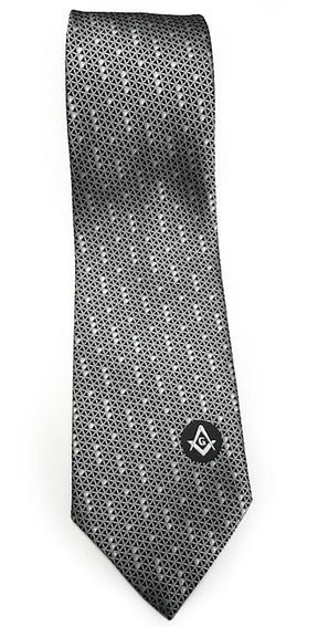 Master Mason Blue Lodge Necktie - Black & White - Bricks Masons