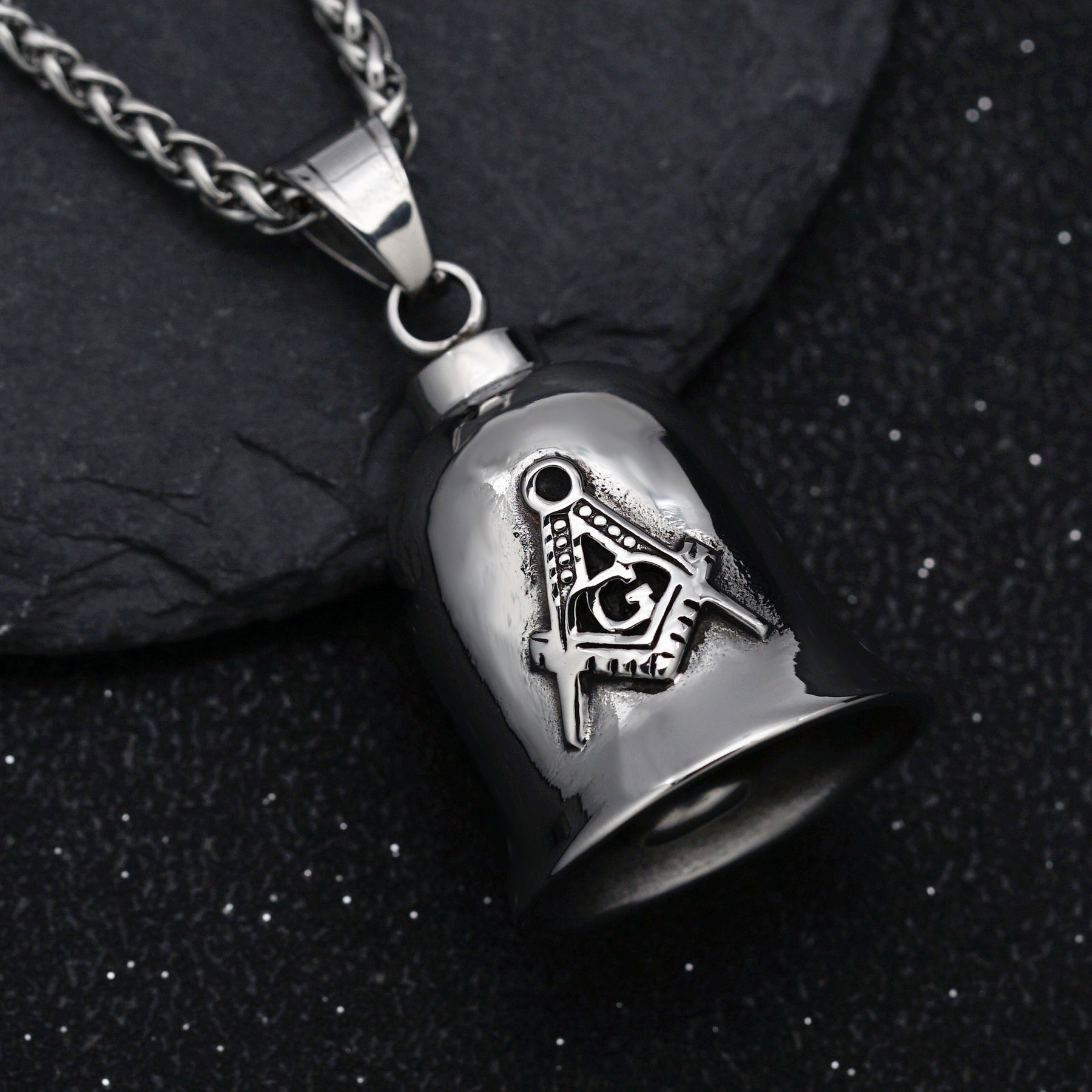 Master Mason Blue Lodge Pendant - Square & Compass G Bell - Bricks Masons