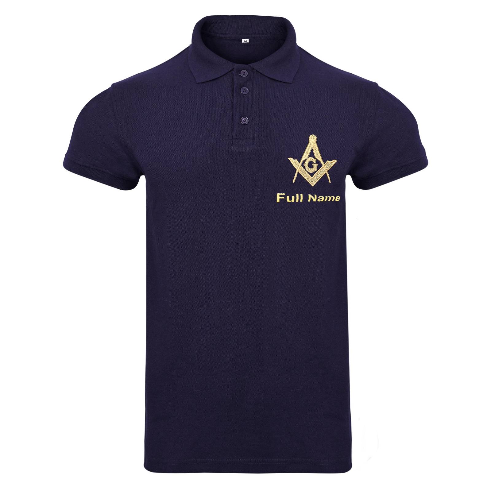 Master Mason Blue Lodge Polo Shirt - Customizable Blue Color True Cotton - Bricks Masons