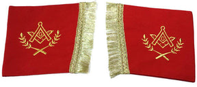 Master Mason Blue Lodge Regalia Set - Red & White with Fringe - Bricks Masons