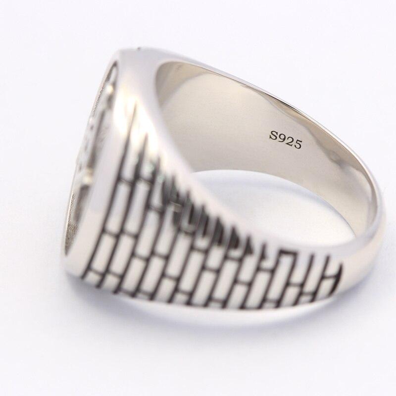 Master Mason Blue Lodge Ring - Bible Sterling Silver - Bricks Masons