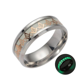 Master Mason Blue Lodge Ring - Lumineux Let There Be Light - Bricks Masons