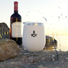 Master Mason Blue Lodge Vacuum Cup - 12oz Square & Compass G - Bricks Masons
