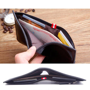 Master Mason Blue Lodge Wallet - Genuine Leather Passport & Credit Card Holder (Black/Coffee) - Bricks Masons