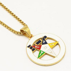 OES Necklace - Gold Color - Bricks Masons