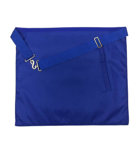 Officers Blue Lodge Officer Apron Set - Royal Blue Machine Embroidery - Bricks Masons