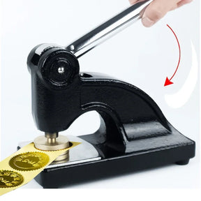 Order Of Malta Long Reach Seal Press - Heavy Embossed Stamp Black Color Customizable - Bricks Masons
