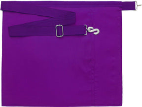 Past Illustrious Master Council Apron - Purple Grosgrain with Golden Fringe Tassels - Bricks Masons