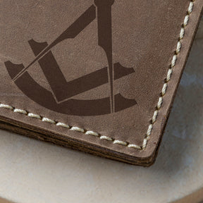 Past Master Blue Lodge Wallet - Handmade Leather - Bricks Masons