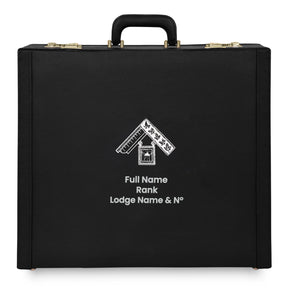 Past Master Craft English Regulation Apron Case - Silver Hand Embroidery Personalization Various Sizes & Materials - Bricks Masons