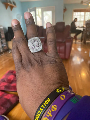 Master Mason Blue Lodge Ring - Prince Hall White Gold Plated - Bricks Masons