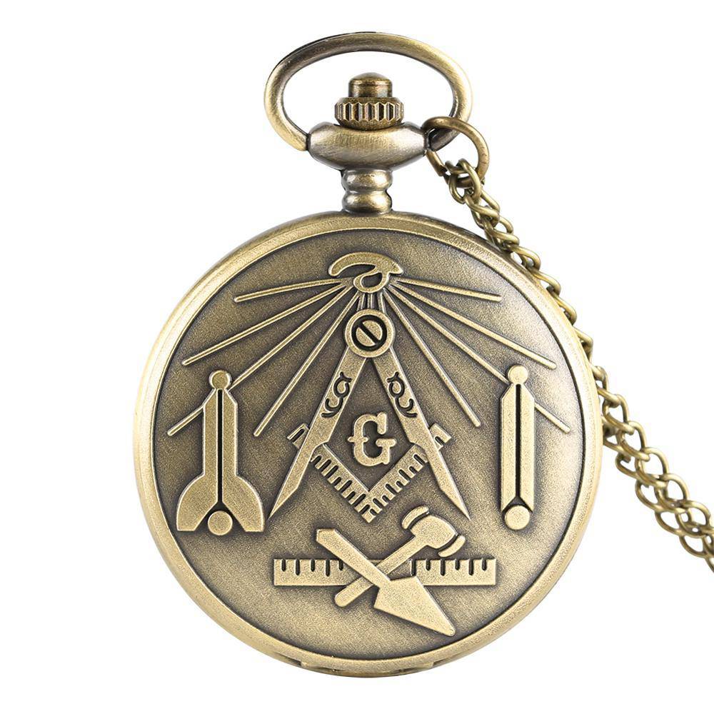 Master Mason Blue Lodge Pocket Watch - Square and Compass G