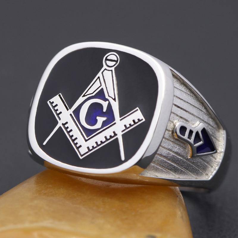 Master Mason Blue Lodge Ring - Sterling Silver