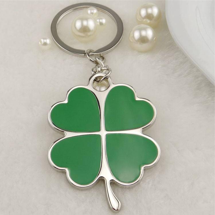 Masonic Green Leaf Keychain - Stainless