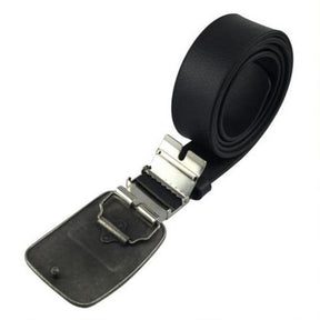 Masonic Buckle & Belt - Black Enameled